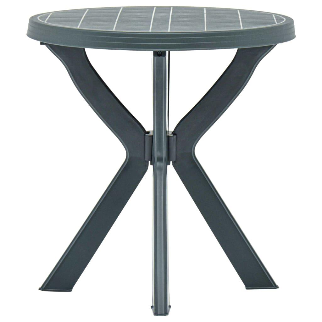 Bistro staliukas, žalios spalvos, plastikas, 70cm skersmens