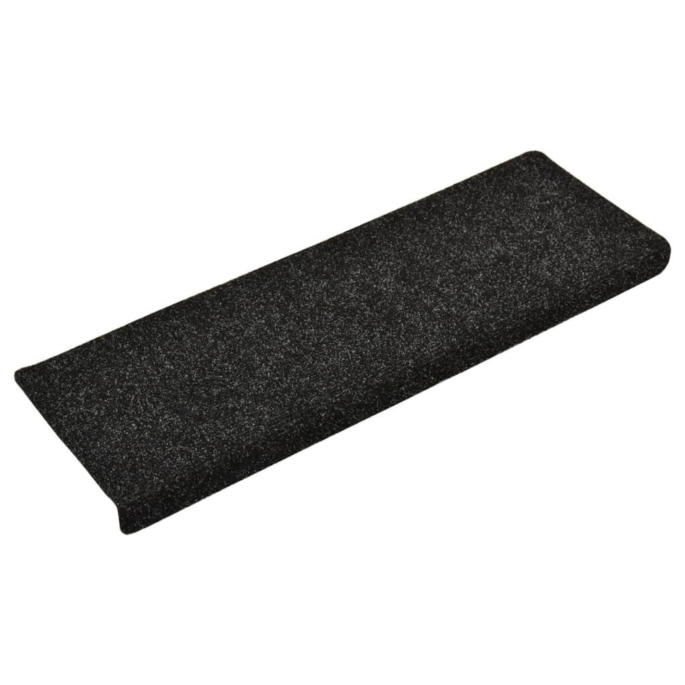 Laiptų kilimėliai, 15vnt., juodos spalvos, 65x25cm