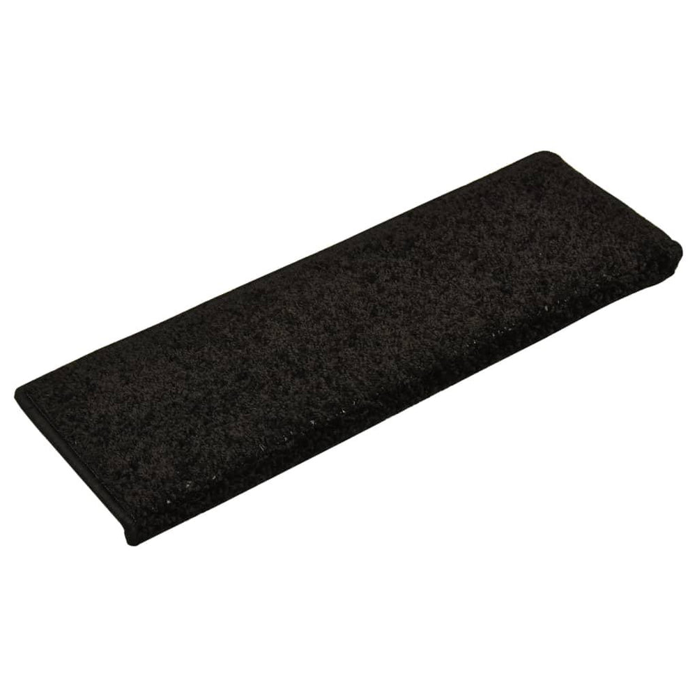 Laiptų kilimėliai, 15vnt., juodos spalvos, 65x25cm