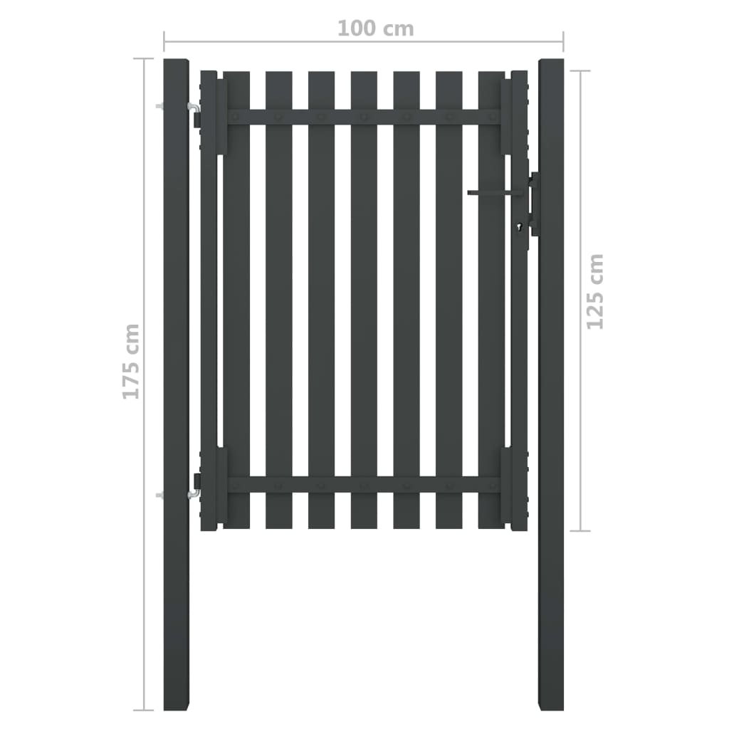 Sodo vartai, antracito spalvos, 1x1,75m, plienas