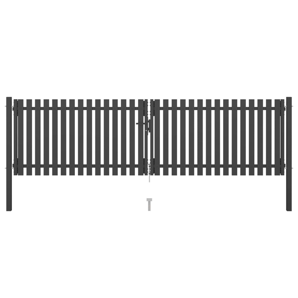 Sodo vartai, antracito spalvos, 4x1,25m, plienas