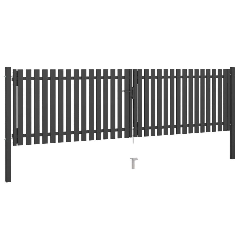 Sodo vartai, antracito spalvos, 4x1,25m, plienas