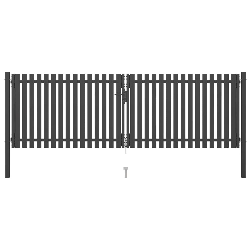 Sodo vartai, antracito spalvos, 4x1,5m, plienas