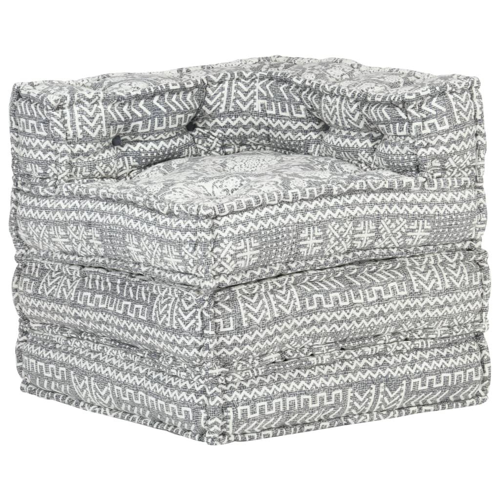 Modulinė kampinė sofa, šviesiai pilkos spalvos, audinys