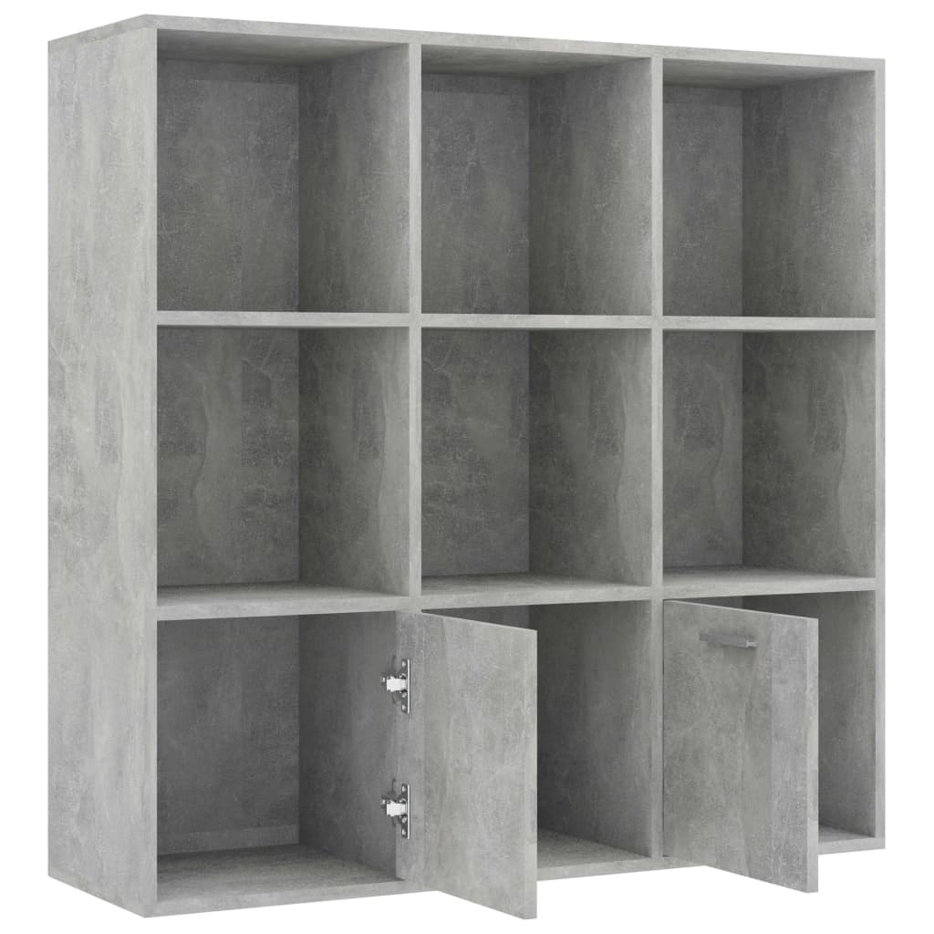 Spintelė knygoms, betono pilkos spalvos, 98x30x98cm, MDP