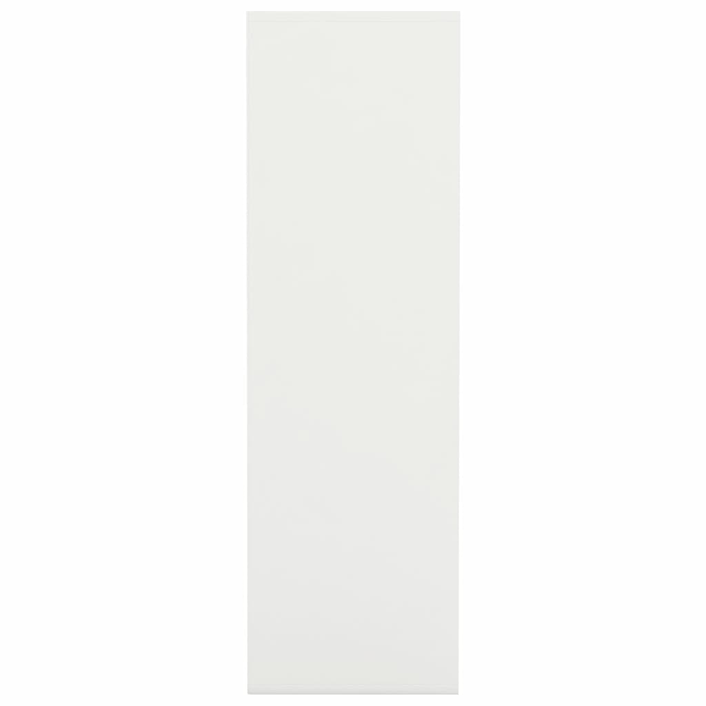 Spintelė knygoms, baltos spalvos, 98x30x98cm, MDP, ypač blizgi