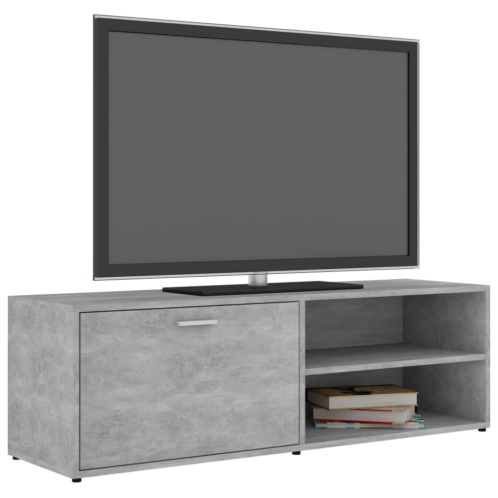 Televizoriaus spintelė, betono pilkos spalvos, 120x34x37cm, MDP