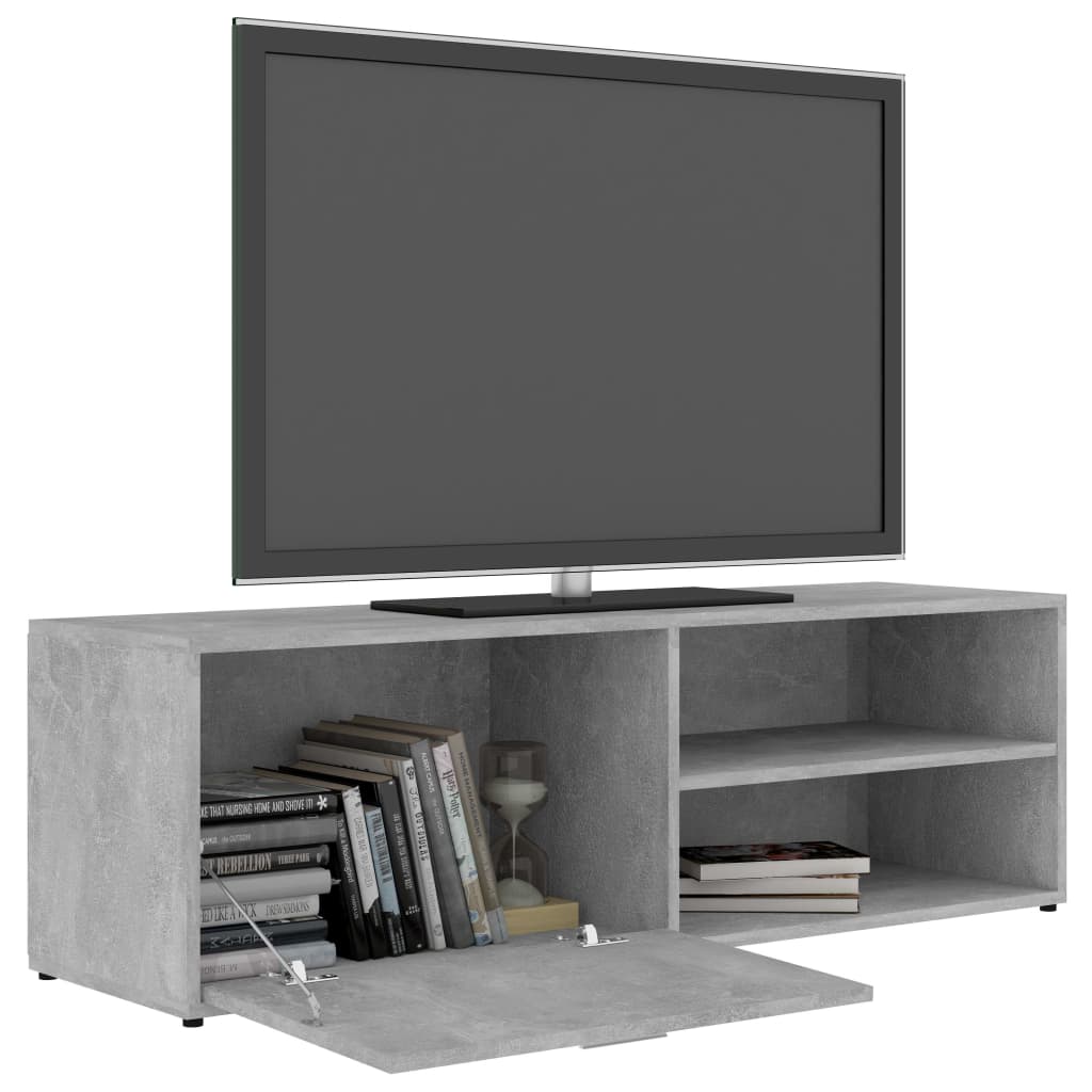 Televizoriaus spintelė, betono pilkos spalvos, 120x34x37cm, MDP