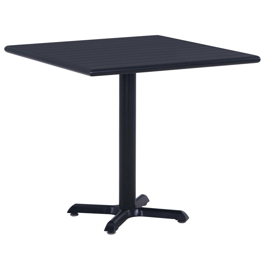 Sodo stalas, juodos spalvos, 80x80x75cm