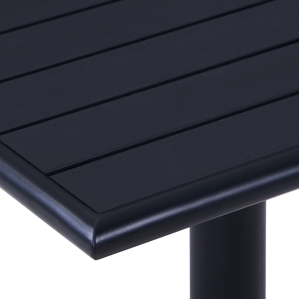 Sodo stalas, juodos spalvos, 80x80x75cm