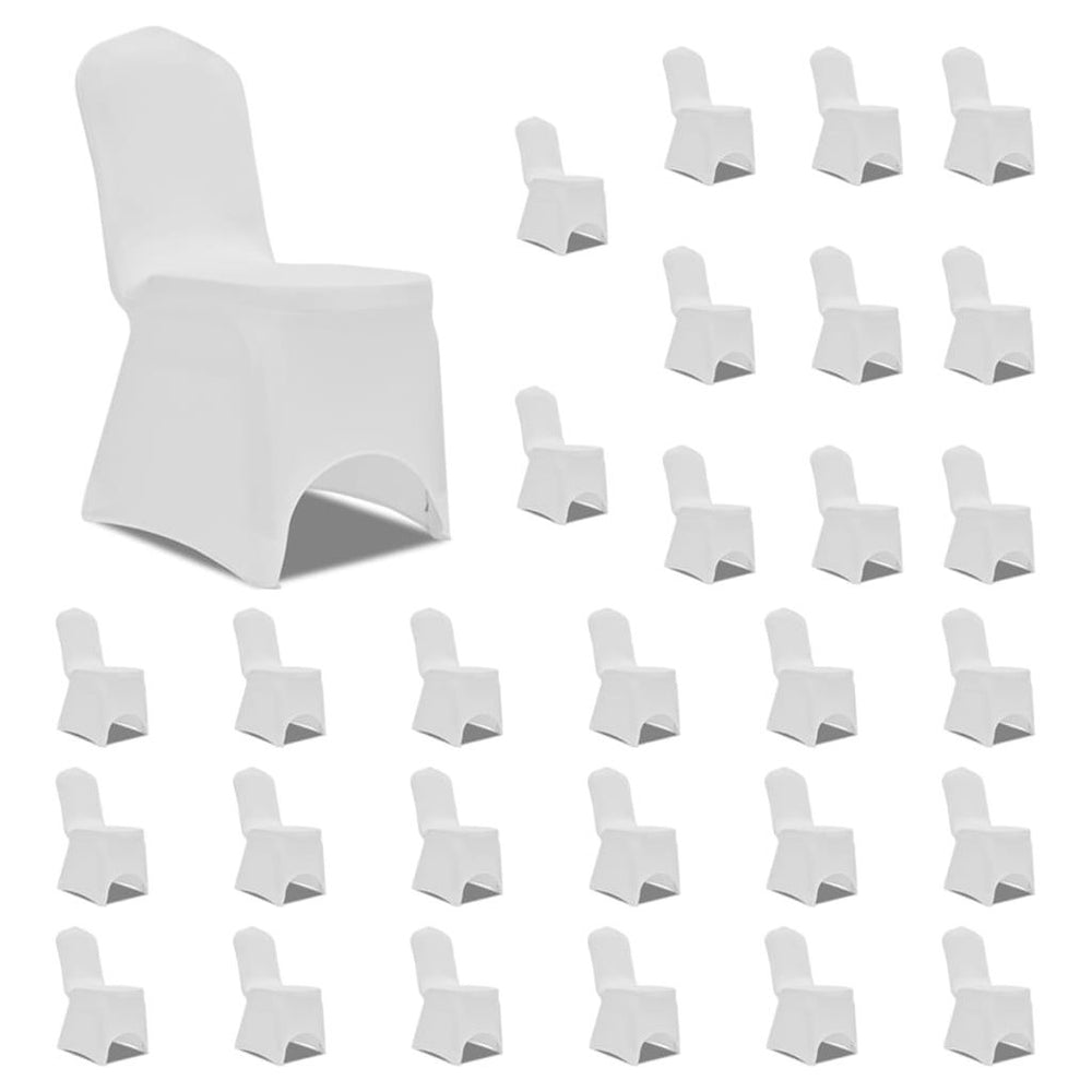 Kėdžių užvalkalai, 30vnt., baltos spalvos, įtempiami (5x241197)