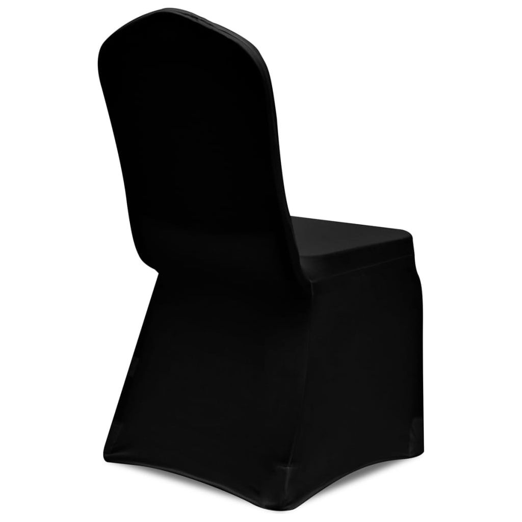 Kėdžių užvalkalai, 24vnt., juodos spalvos, įtempiami (4x241198)