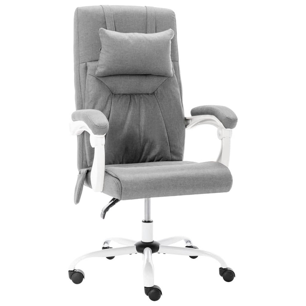 Masažinė biuro kėdė, pilkos spalvos, audinys