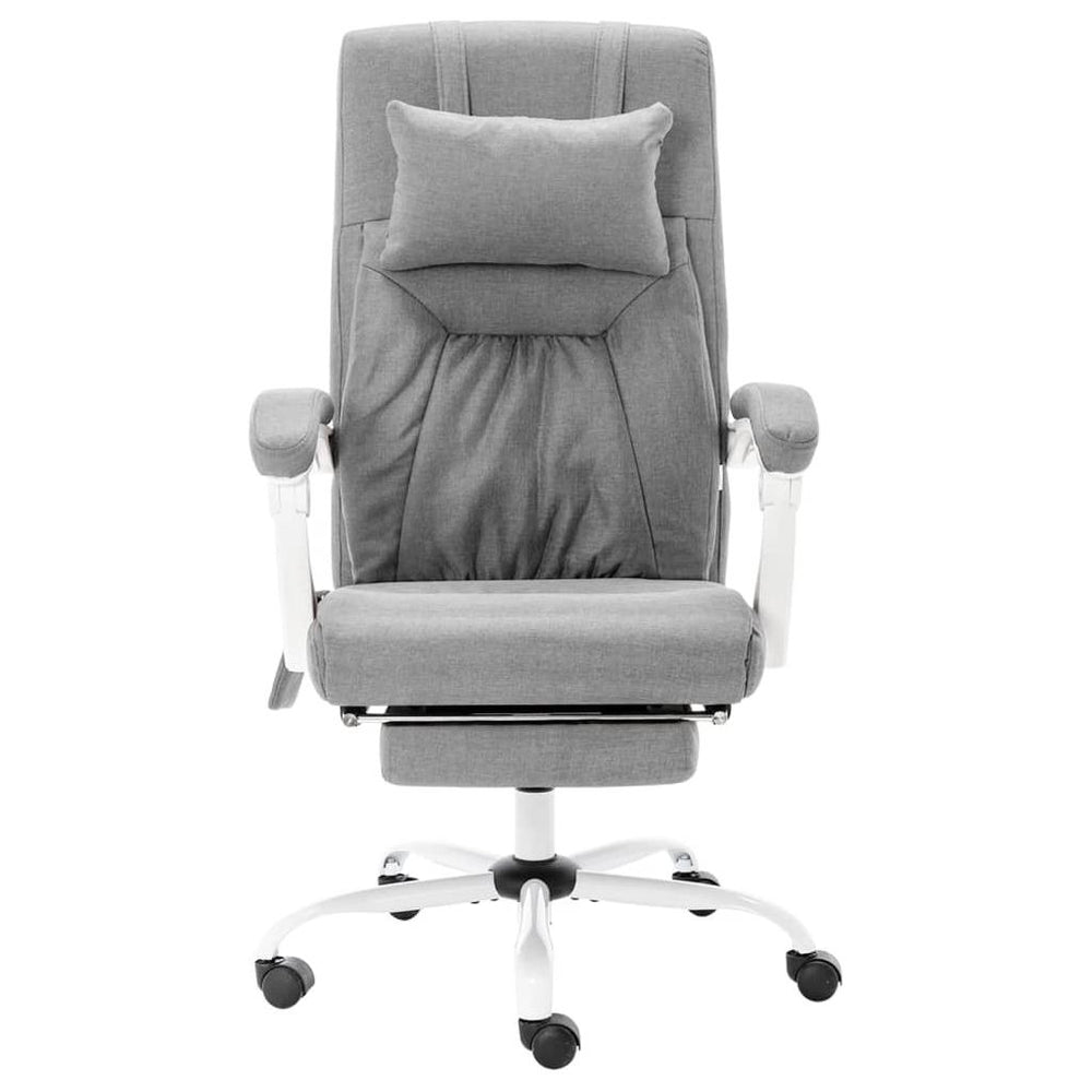 Masažinė biuro kėdė su pakoja, pilkos spalvos, audinys