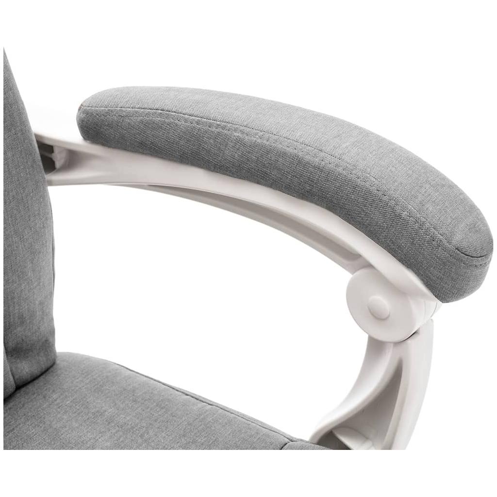 Masažinė biuro kėdė su pakoja, pilkos spalvos, audinys