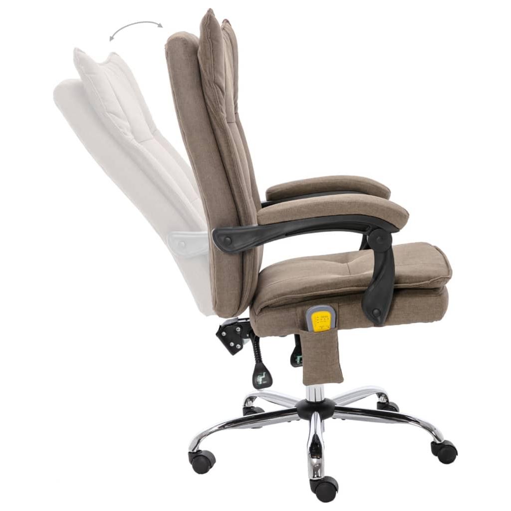 Masažinė biuro kėdė, taupe spalvos, audinys