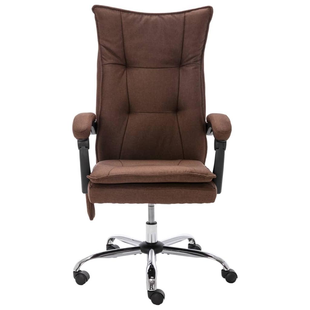 Masažinė biuro kėdė, rudos spalvos, audinys