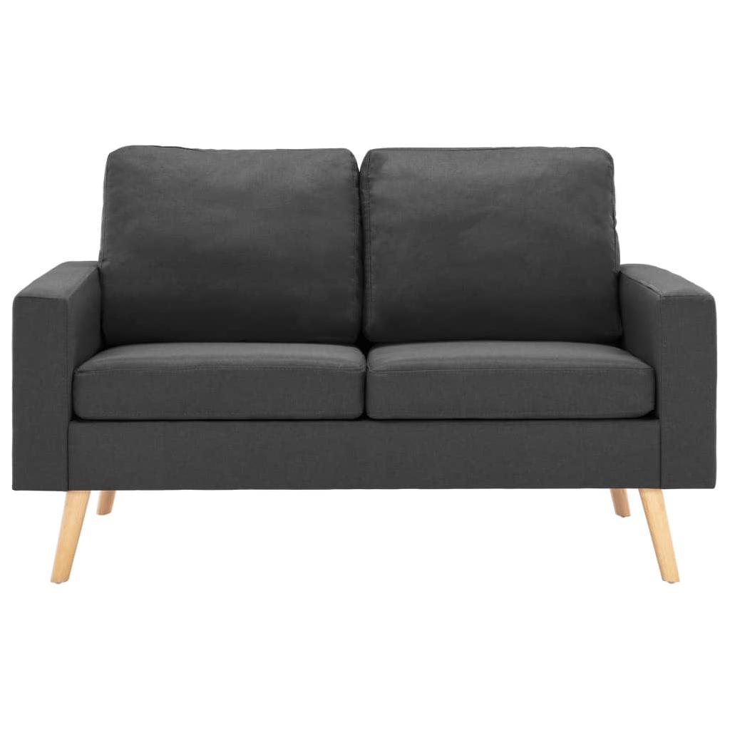 Dvivietė sofa, tamsiai pilkos spalvos, audinys