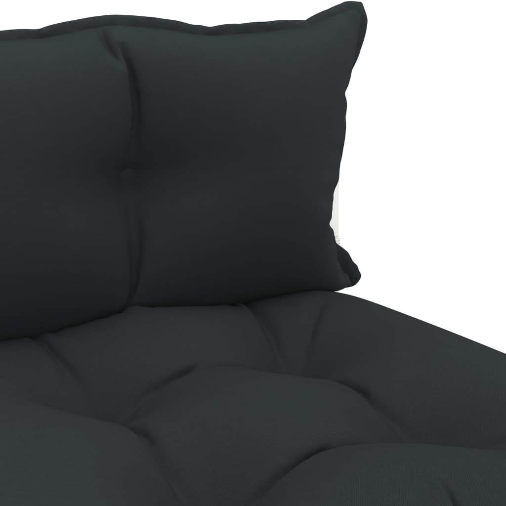 Vidurinė sodo sofa iš palečių su antracito pagalvėmis, mediena