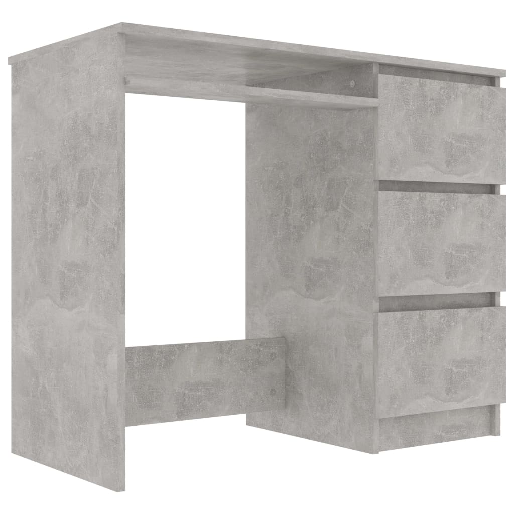 Rašomasis stalas, betono pilkos spalvos, 90x45x76cm, MDP