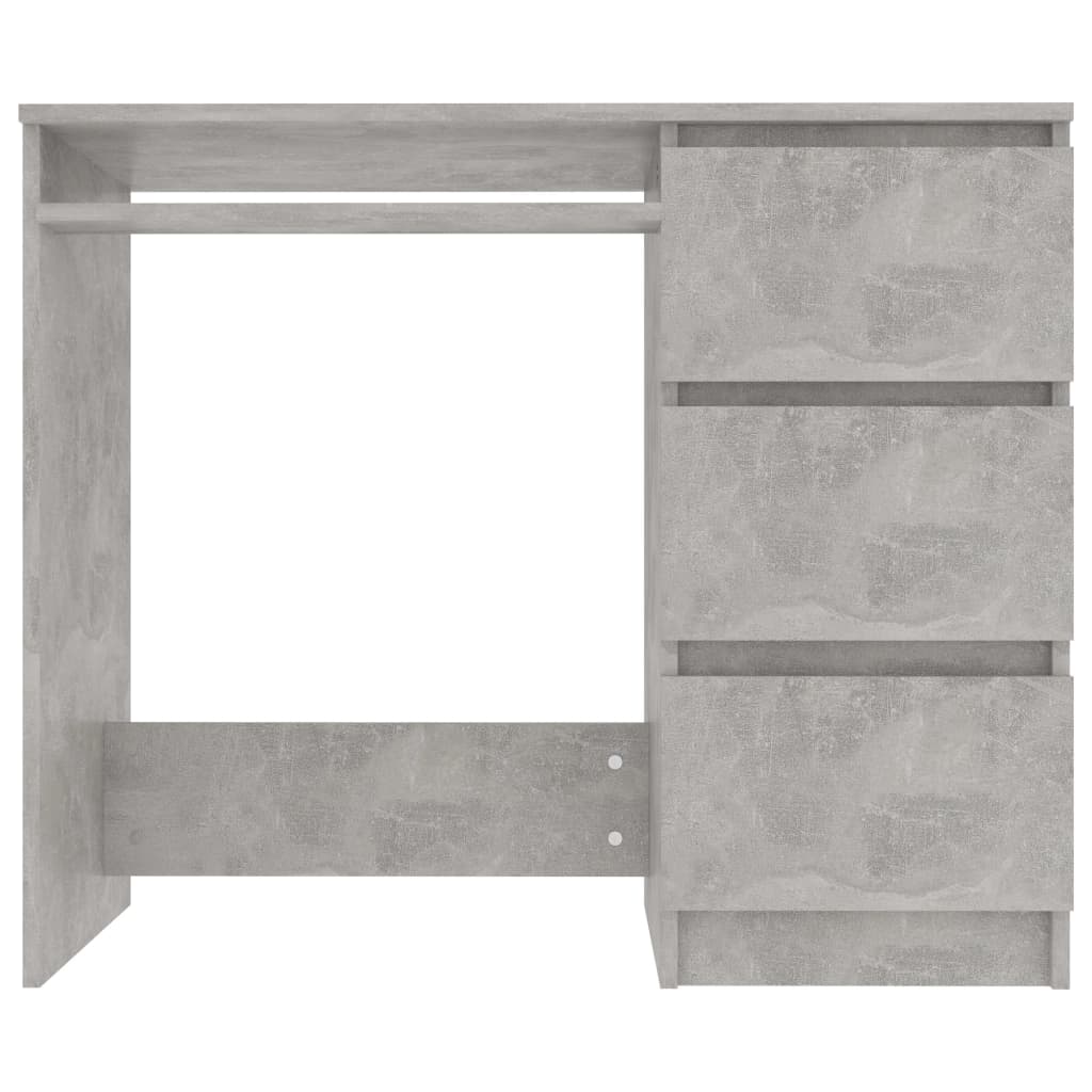 Rašomasis stalas, betono pilkos spalvos, 90x45x76cm, MDP