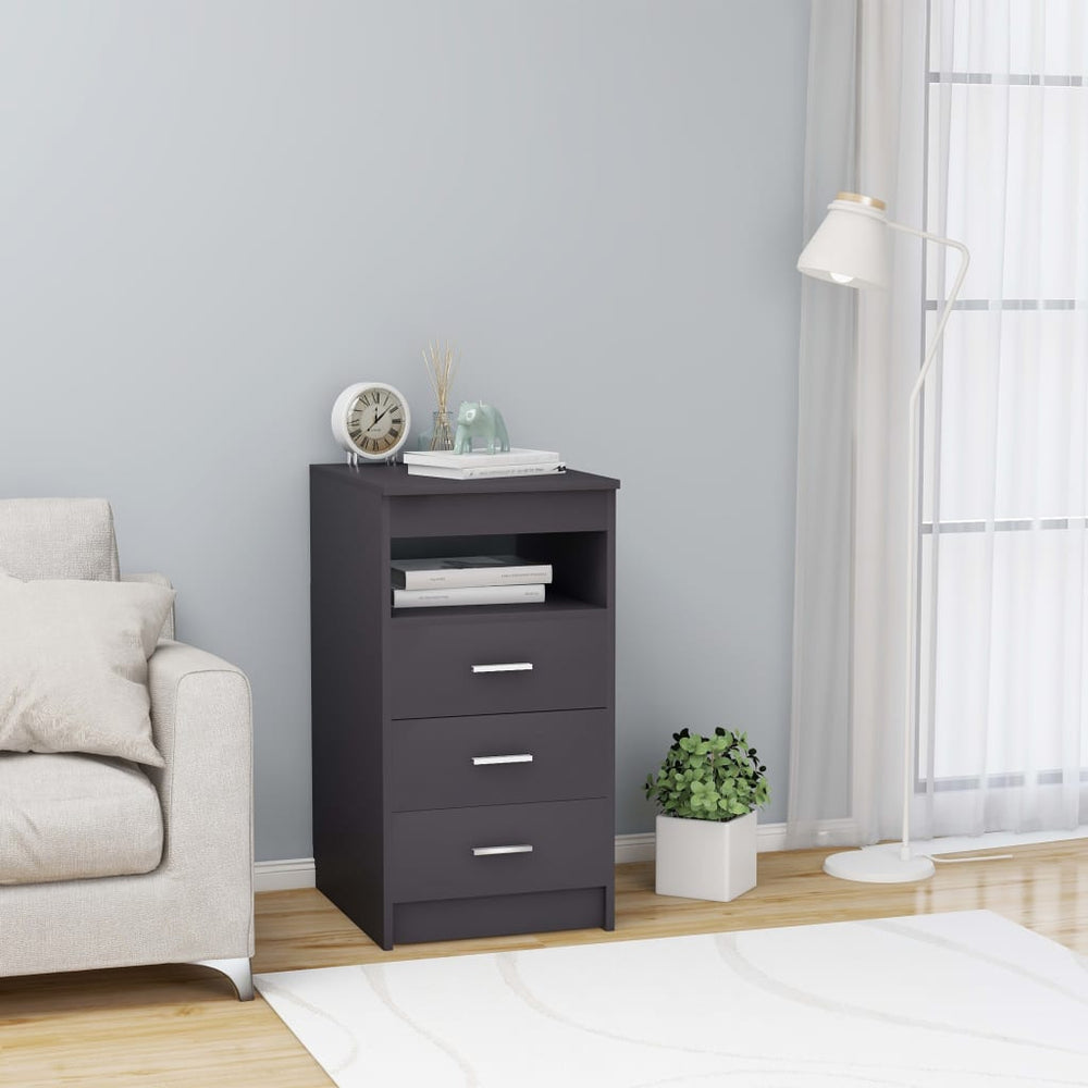 Spintelė su stalčiais, pilkos spalvos, 40x50x76cm, MDP