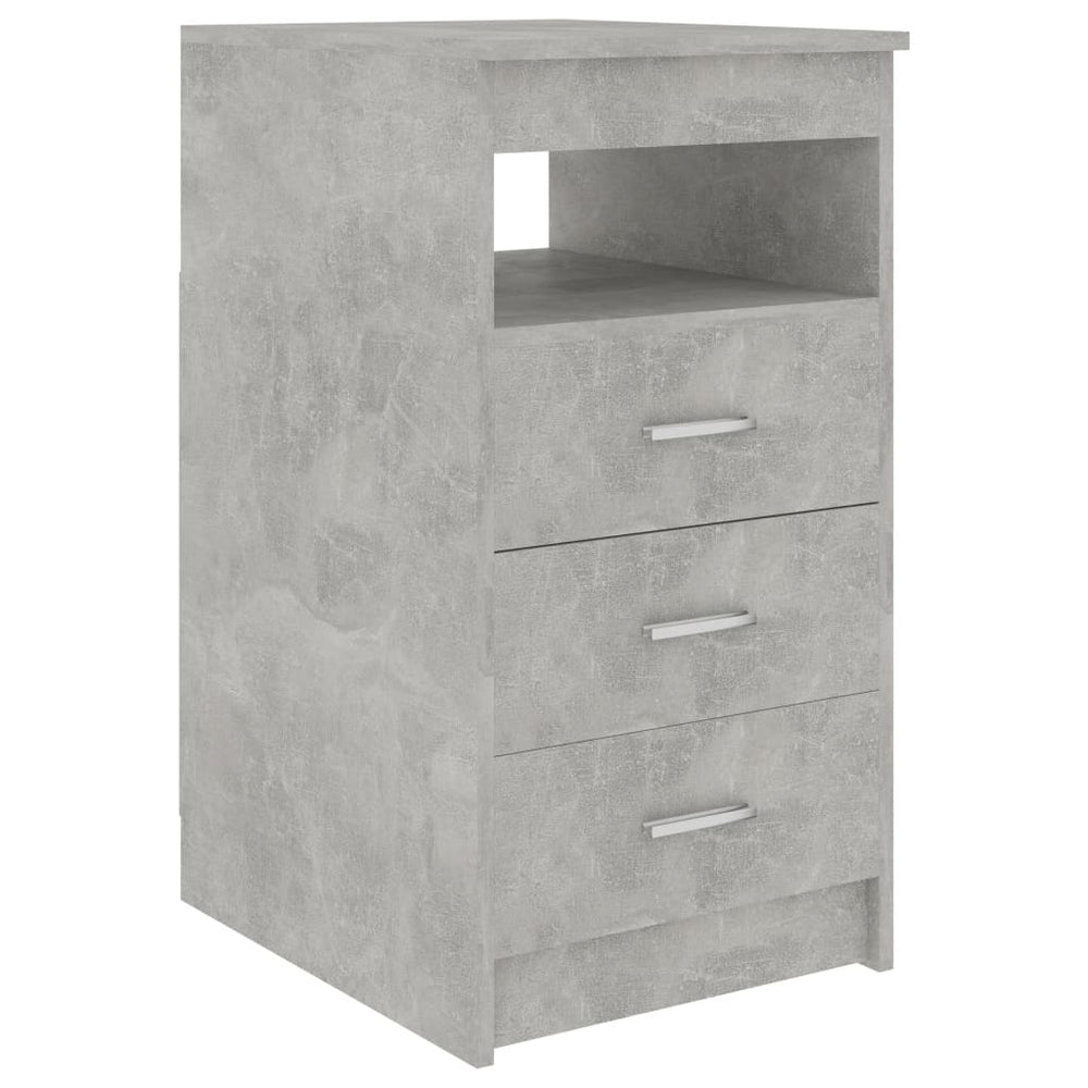 Spintelė su stalčiais, betono pilkos spalvos, 40x50x76cm, MDP