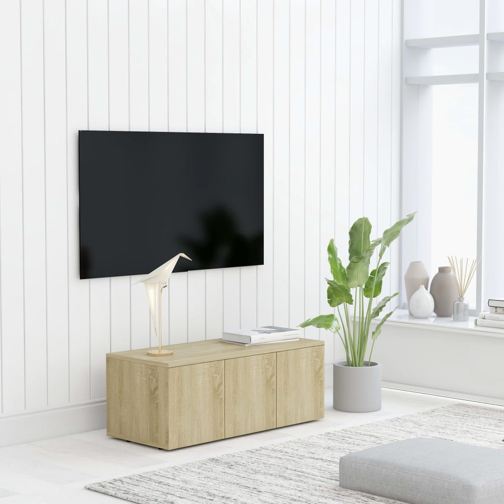 Televizoriaus spintelė, sonoma ąžuolo spalvos, 80x34x30cm, MDP