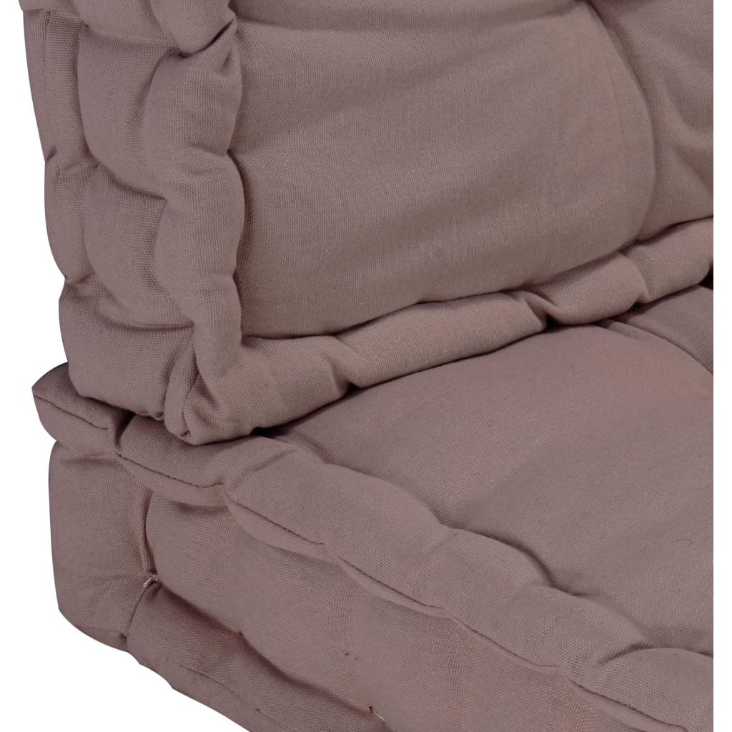 Grindų/paletės pagalvėlės, 2vnt., taupe spalvos, medvilnė