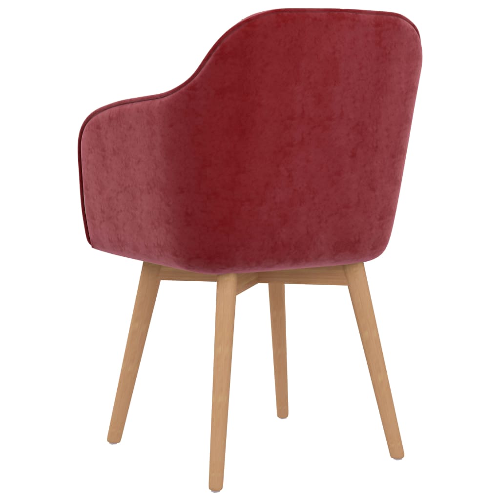 Valgomojo kėdė, raudonojo vyno spalvos, aksomas