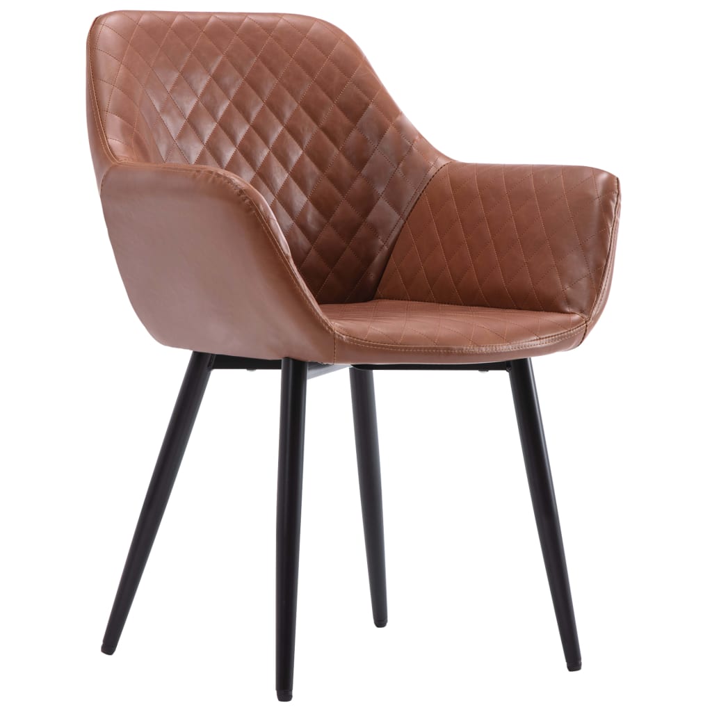 Valgomojo kėdė, šviesiai rudos spalvos, dirbtinė oda