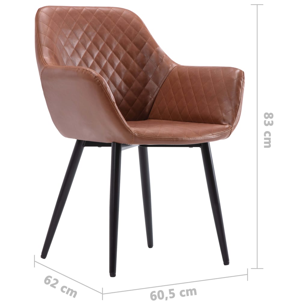 Valgomojo kėdė, šviesiai rudos spalvos, dirbtinė oda