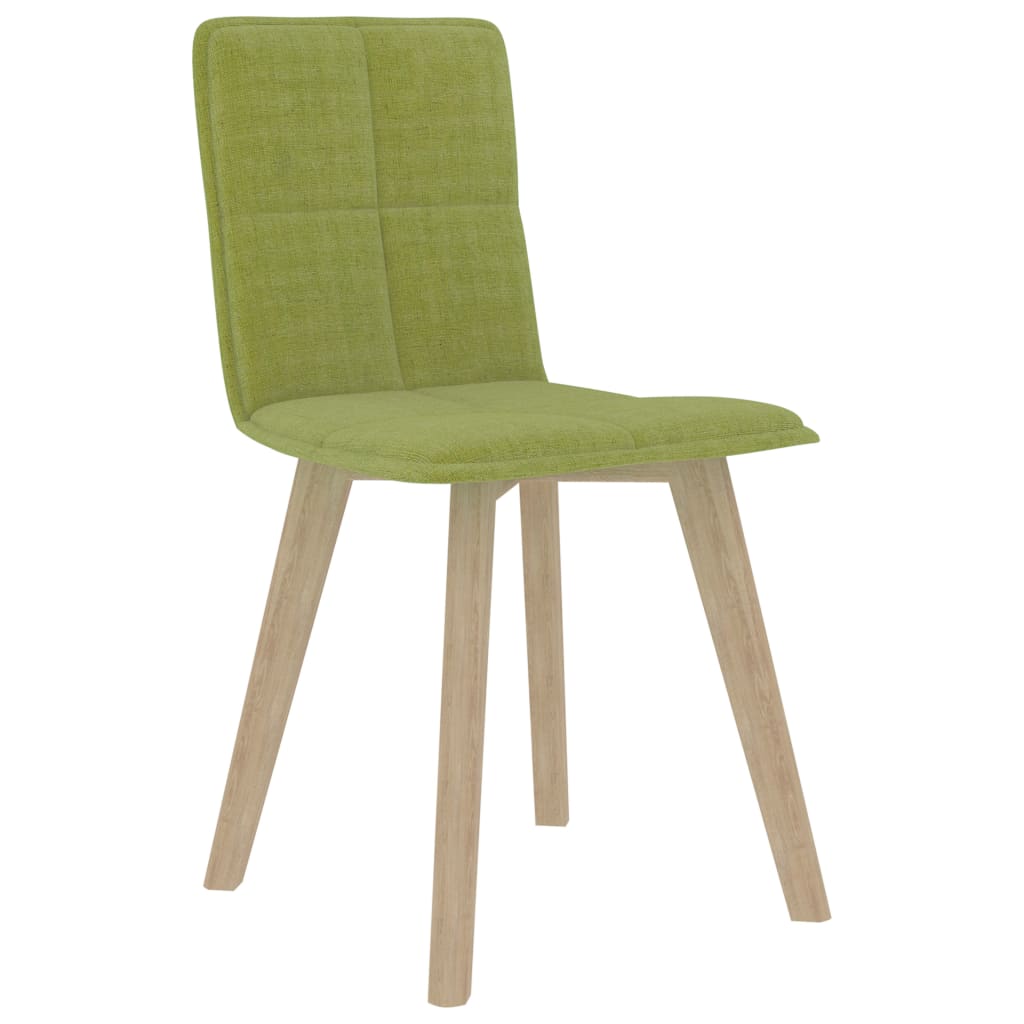 Valgomojo kėdės, 2vnt., žalios spalvos, audinys