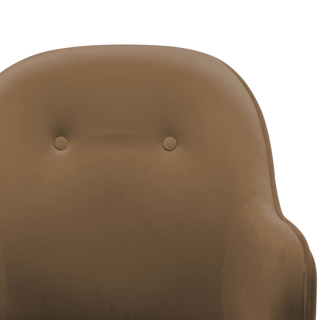 Supama kėdė, rudos spalvos, aksomas
