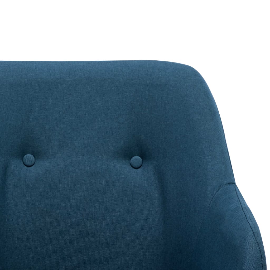 Supama kėdė, mėlynos spalvos, audinys