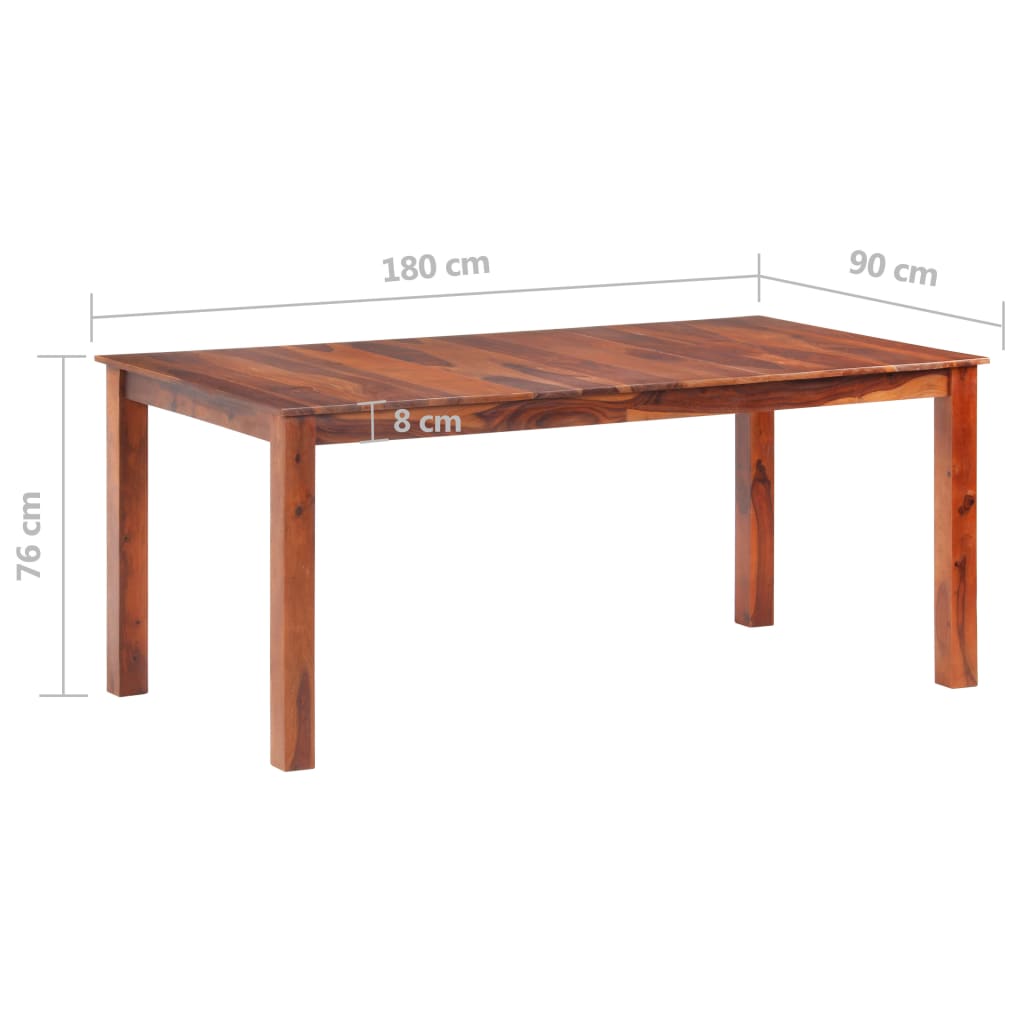 Valgomojo stalas, 180x90x76cm, dalbergijos medienos masyvas