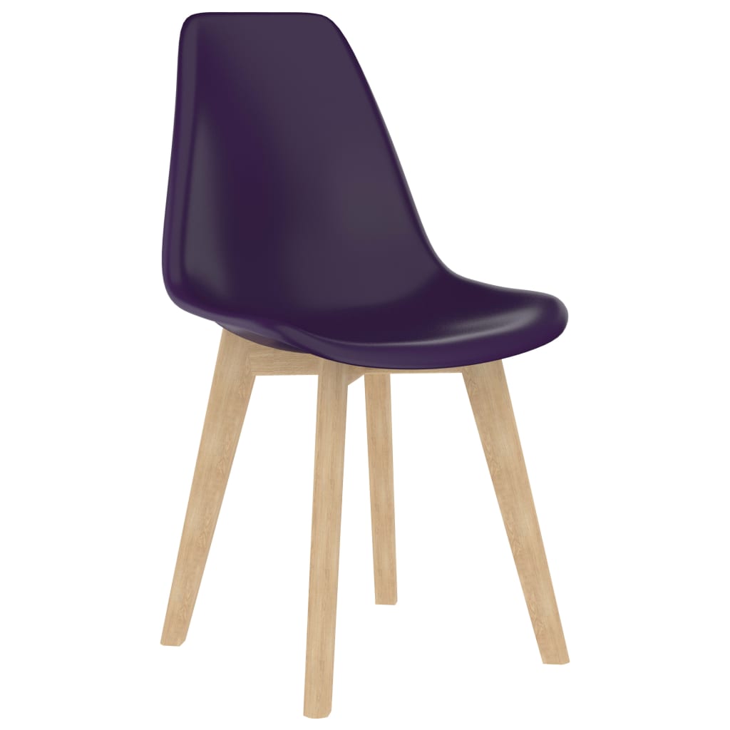 Valgomojo kėdės, 2vnt., violetinės spalvos, plastikas