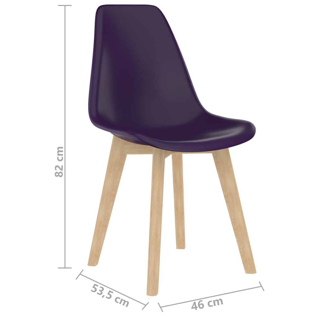 Valgomojo kėdės, 2vnt., violetinės spalvos, plastikas