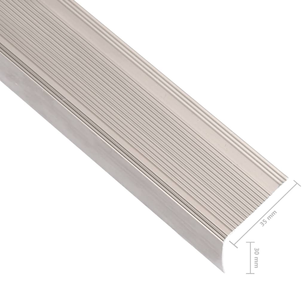Profiliai laiptams, 15vnt., šampano, 90cm, aliuminis, L formos