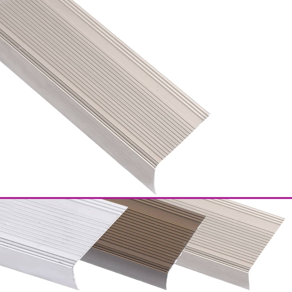 Profiliai laiptams, 15vnt., šampano, 134cm, aliuminis, L formos