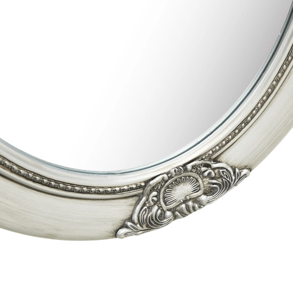 Sieninis veidrodis, sidabrinis, 50x70cm, barokinio stiliaus