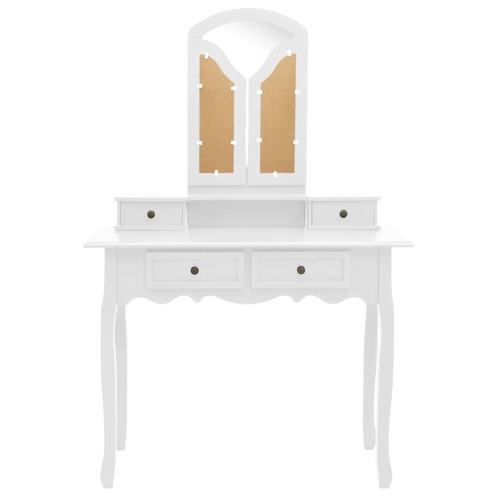 Kosmetinio staliuko rinkinys, baltas, 100x40x146cm, paulovnija