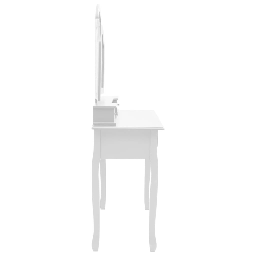Kosmetinio staliuko rinkinys, baltas, 100x40x146cm, paulovnija