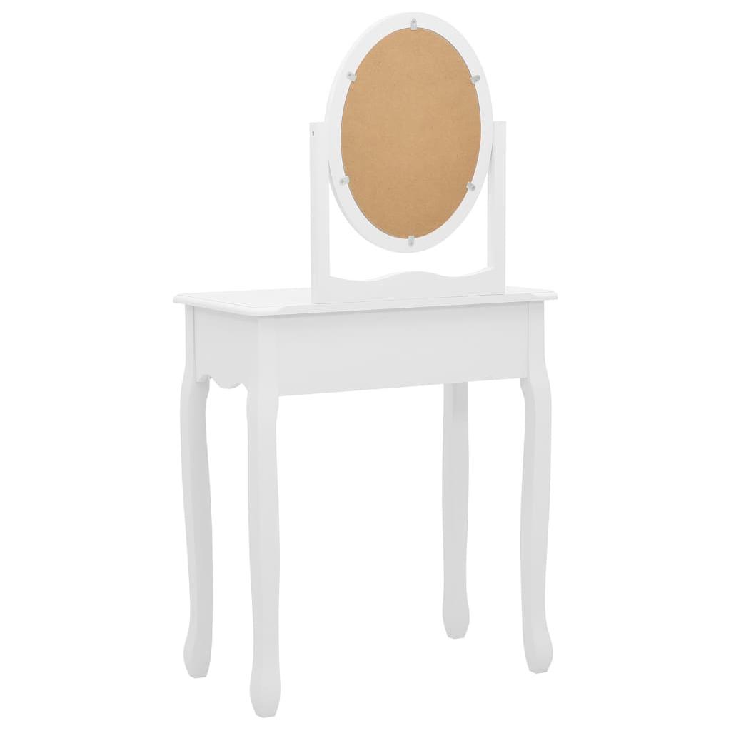 Kosmetinis staliukas, baltas, 65x36x128cm, paulovnija ir MDF