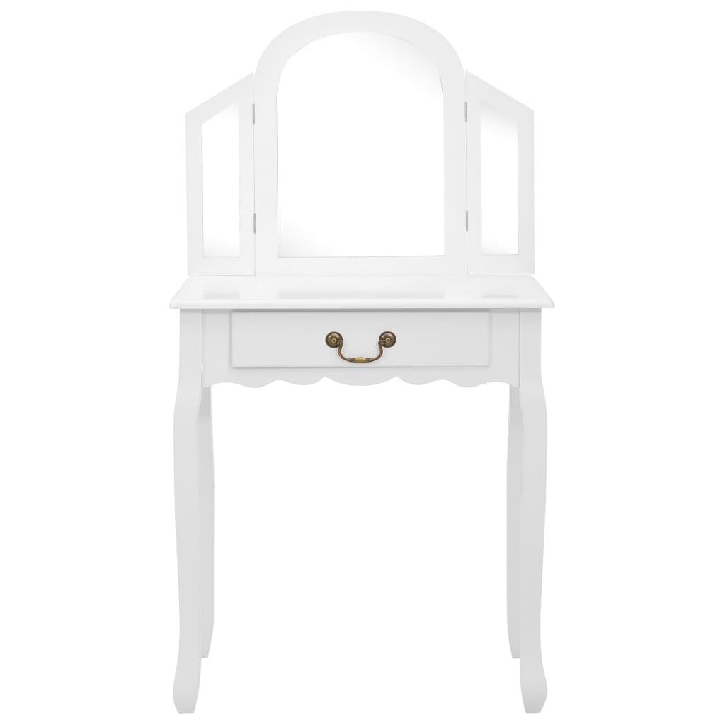 Kosmetinis staliukas, baltas, 65x36x128cm, paulovnija ir MDF
