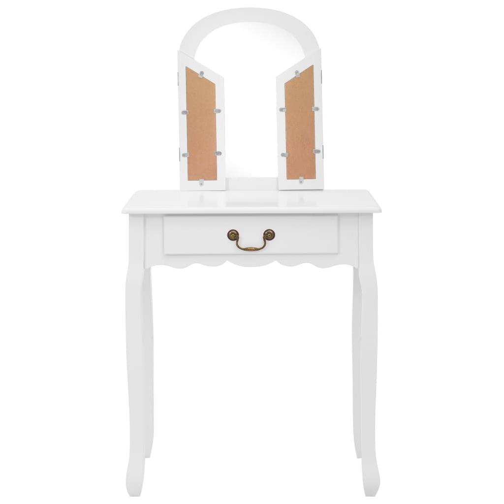 Kosmetinis staliukas, baltas, 65x36x128cm, paulovnija ir MDF