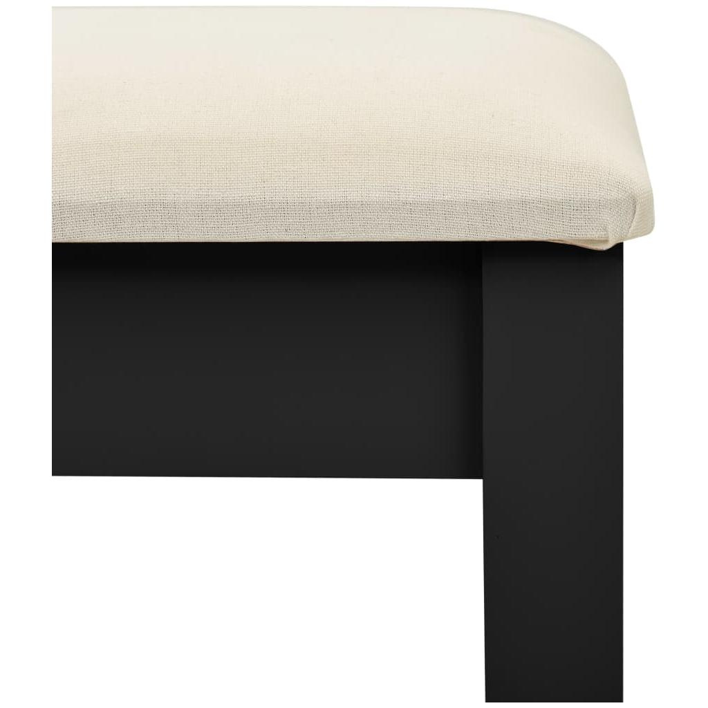 Kosmetinis staliukas, juodas, 65x36x128cm, paulovnija ir MDF