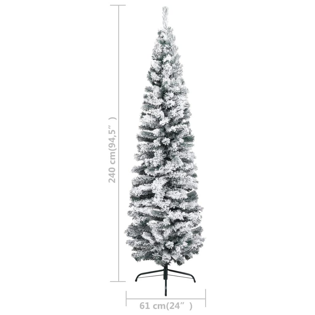 Dirbtinė Kalėdų eglutė su sniegu, žalios spalvos, 240cm, PVC