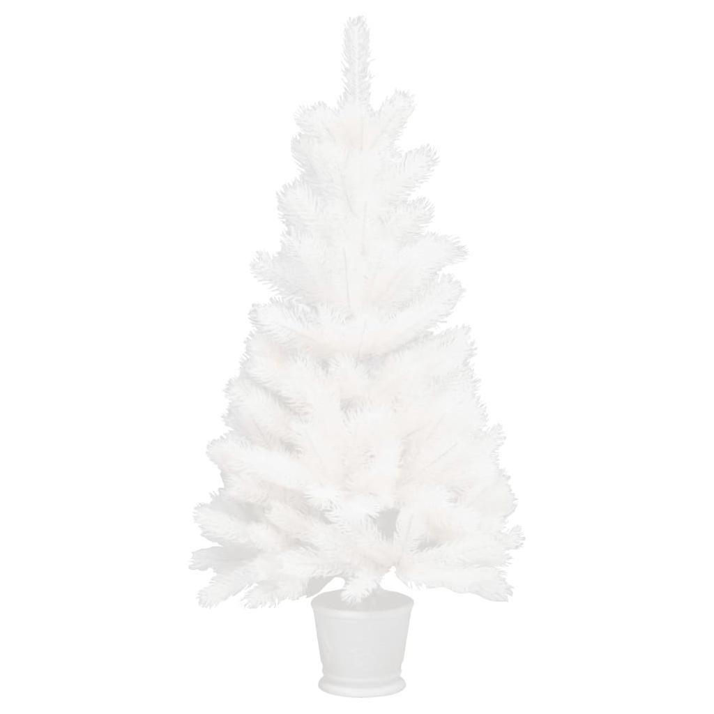 Dirbtinė Kalėdų eglutė su vazonu, baltos spalvos, 65cm, PE