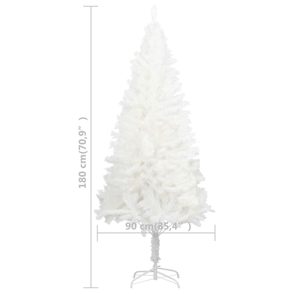 Dirbtinė Kalėdų eglutė su stovu, baltos spalvos, 180cm, PE